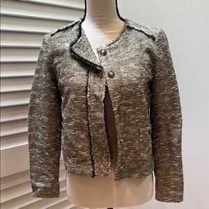 Zara Black and Gray Blazer Structured Shoulders